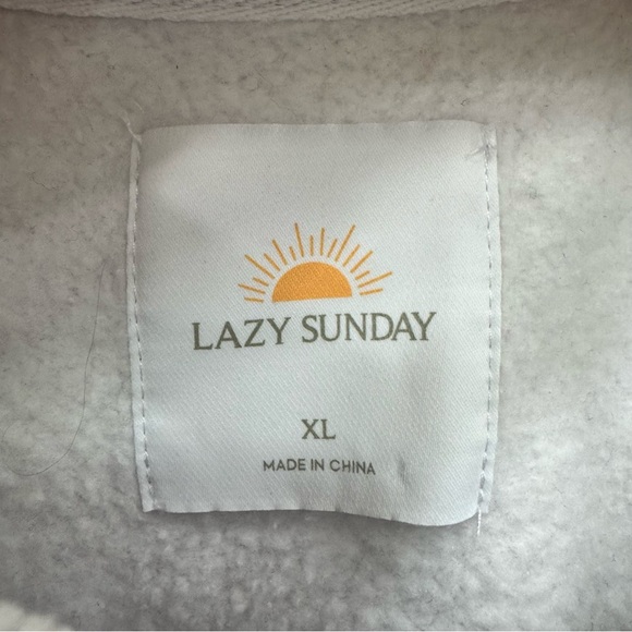 Vintage Style Los Angeles Sweatshirt Crewneck Lazy Sunday soft comfortable Sz XL - Picture 6 of 7